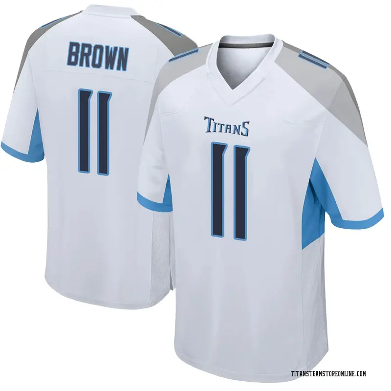 Youth Tennessee Titans A.J. Brown White Game Jersey By Nike