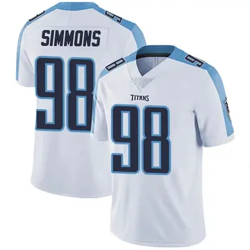 Tennessee Titans Jeffery Simmons Navy 100Th Season Vapor Limited